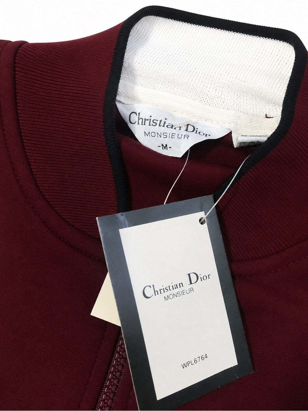 Vintage Christian Dior Men’s Burgundy Track Jacket Nwt